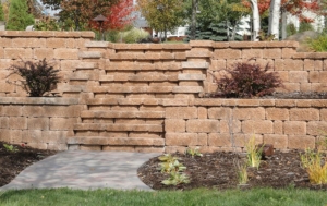 Wisconsin Retaining Wall with Steps - Integrity Drainage Solutions