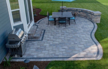 Lanscaped Patio in Menomonee Falls by Integrity Drainage